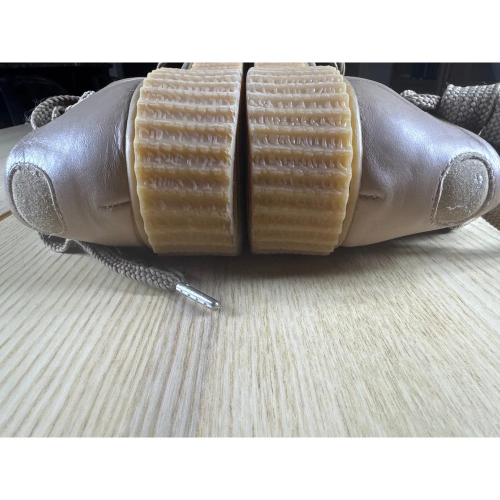 Fenty Puma by Rihanna Creeper Bow Sandal Beige‎ Leather Lace Up Platform